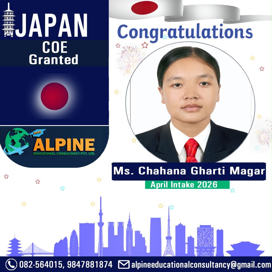 Alpine student visa granted
